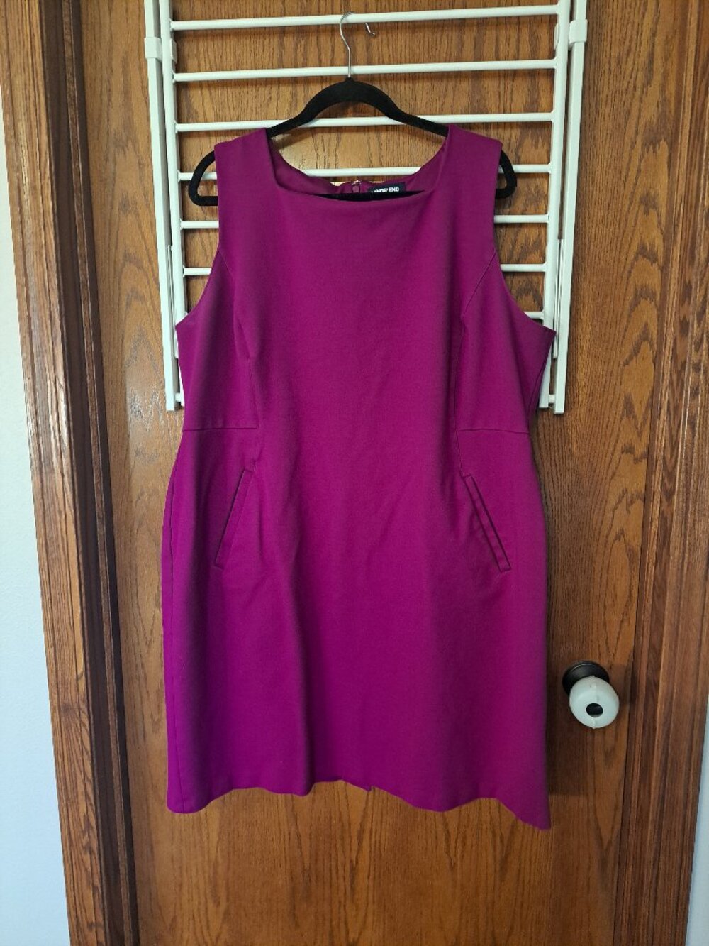 Lands' End Berry Square Neck Office Dress